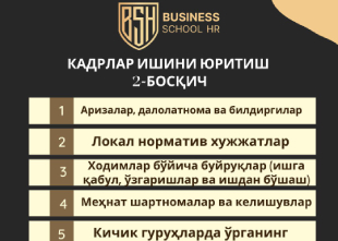 Диққат!! HR бизнес мактаби сизни «Кадрлар ишини юритиш» | BUSINESS SCHOOL HR